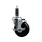 Service Caster 4'' SS Soft Rubber Swivel 1'' Expanding Stem Caster with Brake SCC-SSEX20S414-SRS-TLB-1 - alternate 1
